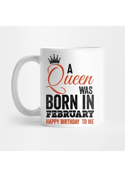 A Queen Was Born In February Happy Birthday To Me Clogs Diamond Bling Gift Kupa Bardak