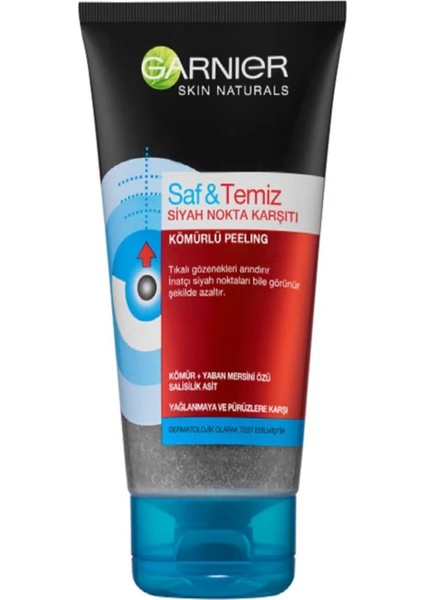 Saf & Kömürlü Siyah Nokta Karşıtı Peeling Kömür+Salisilik Asit 150ML