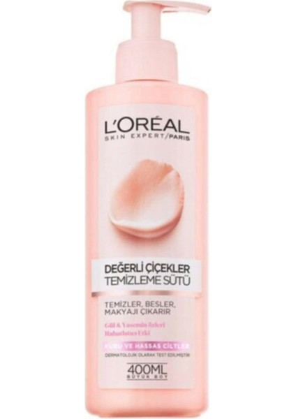 Loreal Paris L'oréal Paris Değerli Çiçekler Temizleme Sütü Kuru ve Hassas Ciltler 400ML