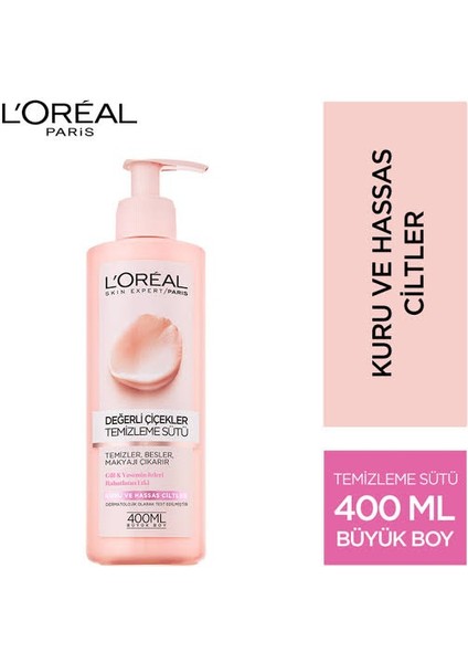 Loreal Paris L'oréal Paris Değerli Çiçekler Temizleme Sütü Kuru ve Hassas Ciltler 400ML
