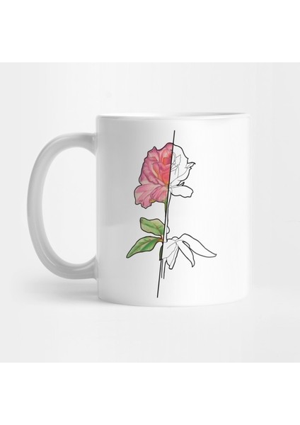 Blue Rose Peach Blue Kupa Bardak