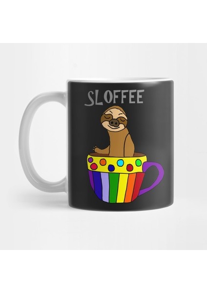 Funny Sloffee Sloth Coffee Cartoon Kupa Bardak