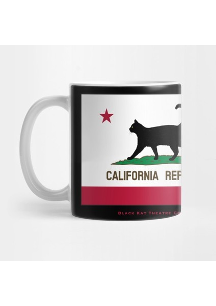 Black Kat Theatre California Flag Kupa Bardak