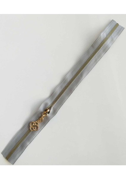 Angel Çanta Akssesuar Başlıklı Fermuar 30 cm Light Gold Metal Açık Gri