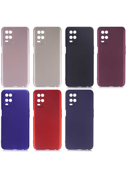 Oppo A54 4g Kılıf Mat Premium Silikon Kılıf Mürdüm + Cam Ekran Koruyucu fiyatları