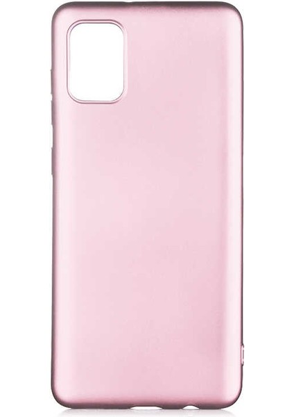 Samsung Galaxy A02S Kılıf Mat Premium Silikon Kılıf Rose + Tam Kaplayan 5d Cam Ekran Koruyucu