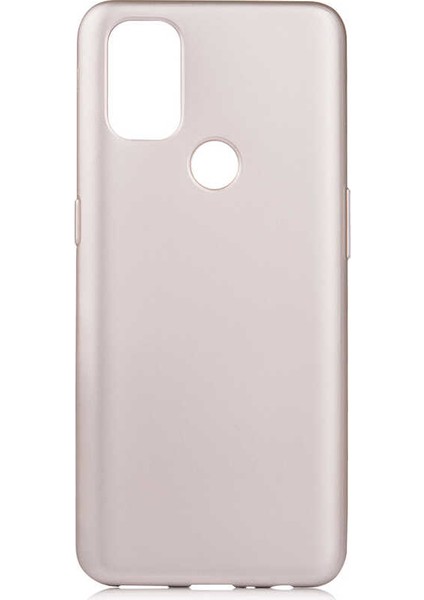 Oneplus Nord N10 5g Kılıf Mat Premium Silikon Kılıf Gold + Tam Kaplayan 6d Nano Ekran Koruyucu