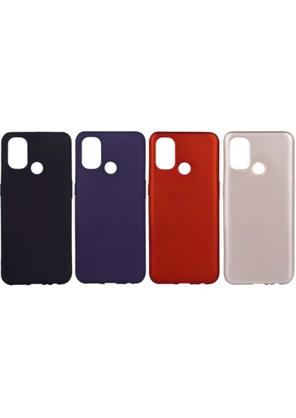 Oneplus Nord N100 Kılıf Mat Premium Silikon Kılıf Kırmızı + Tam Kaplayan 6d Nano Ekran Koruyucu fiyatları