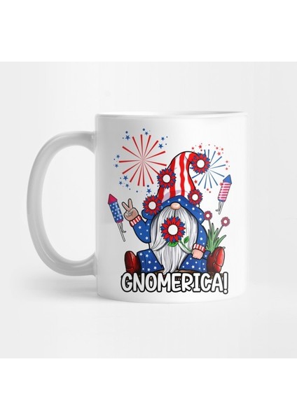 Gnomes 4th Of July Gnomerica American Flag Kupa Bardak