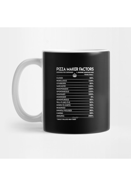 Pizza Maker T Shirt - Daily Factors 2 Gift Item Tee Kupa Bardak