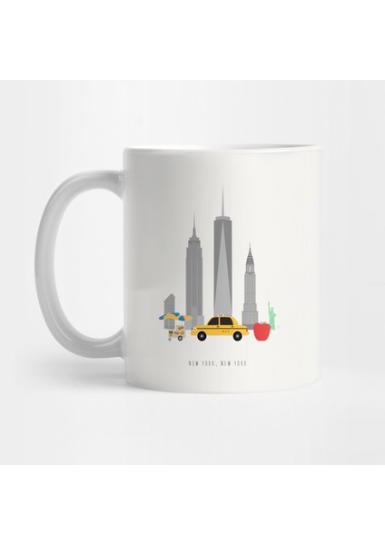 New York City, Nyc Skyline Kupa Bardak