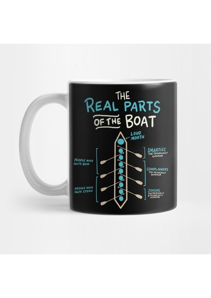 The Real Parts Of The Boat - Funny Rowing Kupa Bardak