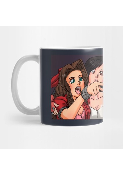 Aerith Yelling At A Cait Sith Kupa Bardak