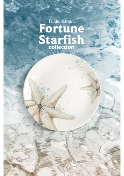 Fortune Starfish Collection 2'li Küçük Melamin Tabak Seti