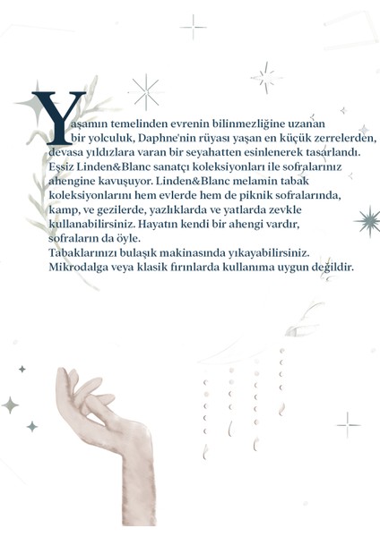 Daphne's Dream Collection 4'lü Küçük Melamin Tabak Seti