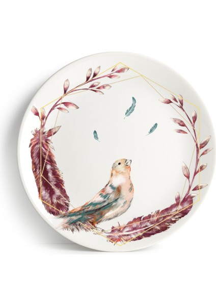 Free Bird Collection 4'lü Küçük Melamin Tabak Seti