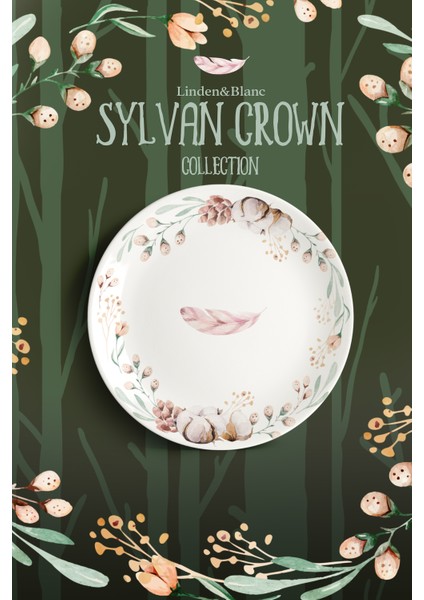 Sylvan Crown Collection 2'li Büyük Melamin Tabak Seti
