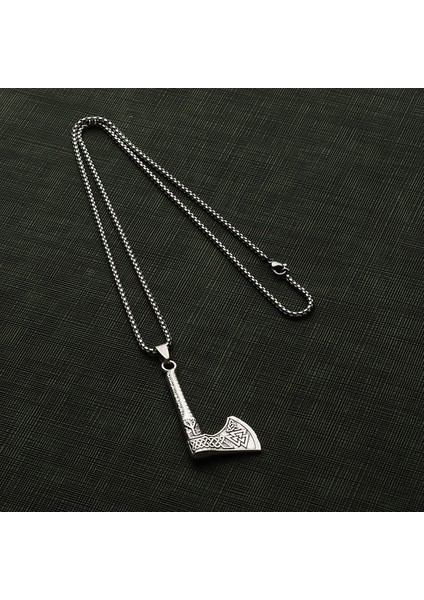 Viking Valknut Aelghiz Figürlü Çelik Kolye fiyatları