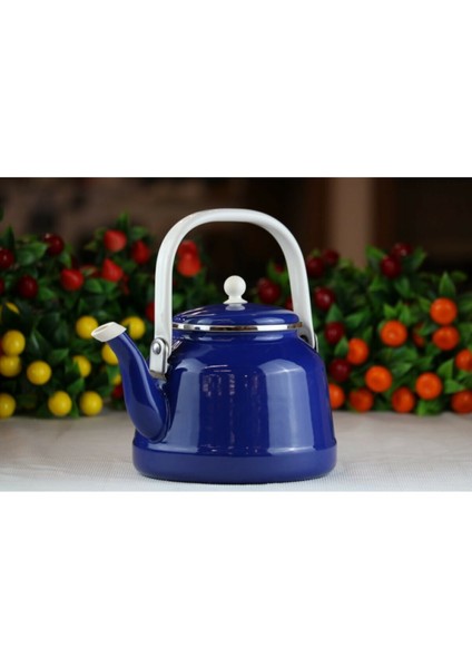 Emaye Çaydanlık 2,5 Lt Tekli Çinko Bitki Çayı Demliği
