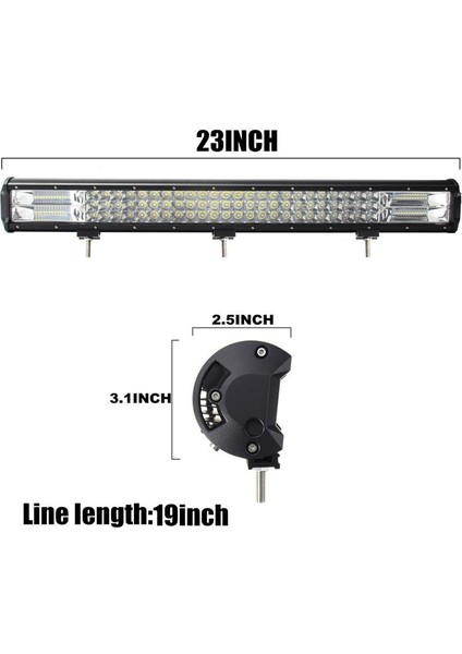 360W 120 Combo LED Delici&yayıcı Off Road Lambası Projektör 64CM