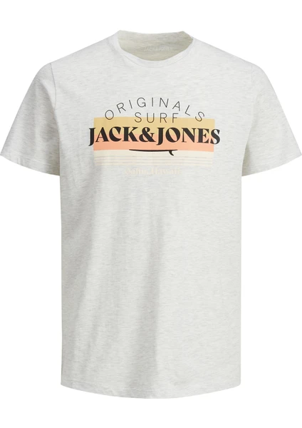 Jack & Jones Cabana Tee Ss Crew Neck Erkek Gri Tshirt 12188501-05