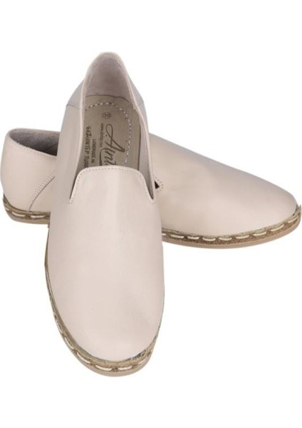 Deri Bej Erkek Gaziantep Yemeni Ayakkabı