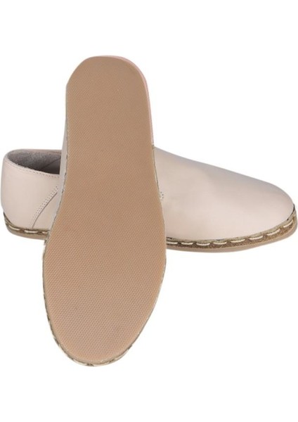 Deri Bej Erkek Gaziantep Yemeni Ayakkabı modelleri