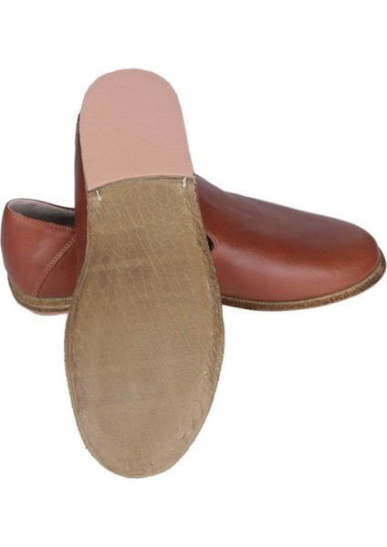 Deri Kahverengi Erkek Topuklu Gaziantep Yemeni Ayakkabı modelleri
