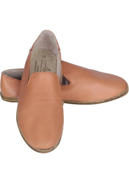 Deri Taba Bayan Topuklu Gaziantep Yemeni Ayakkabı