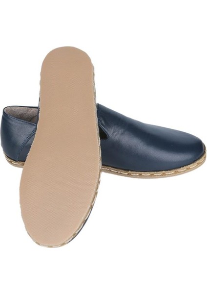 Deri Lacivert Bayan Gaziantep Yemeni Ayakkabı modelleri