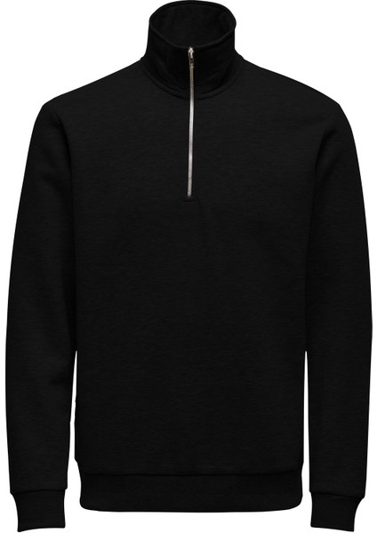Ceres Life Half Zip Sweat Noos Erkek Siyah Sweatshirt 22019055-02