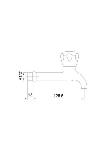 Topaç Krom Uzun Musluk Bahçe Lavabo Musluğu