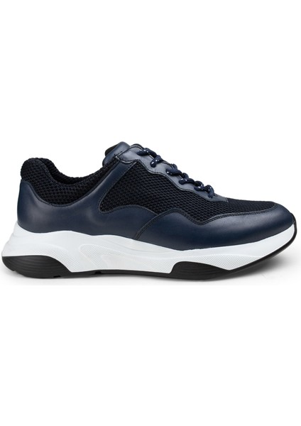 Hakiki Deri Lacivert Sneaker Erkek Ayakkabı