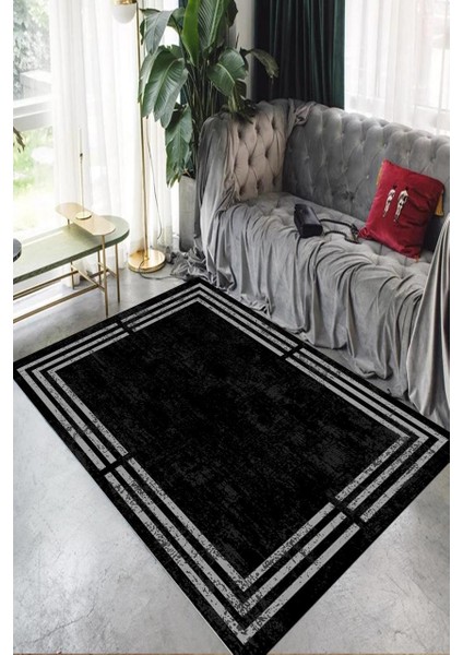 Mavi Gri Kanvas Desenli Oval Halı CP595