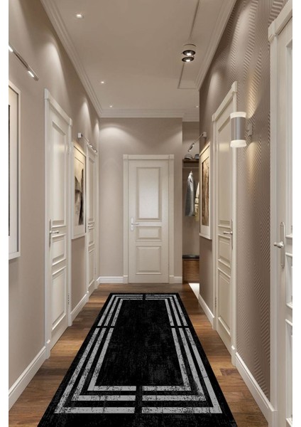 Cappio Yazılı Mermer Desenli Halı Makinada Yıkanabilir Kaymaz DotTaban CP585