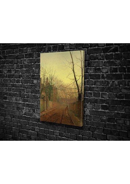 John Atkinson Grimshaw- Autumn Lane Kanvas Tablo fiyatları