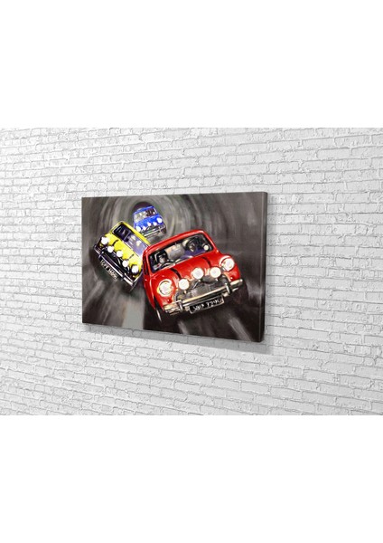 The Italian Job- Mini Cooper Kanvas Tablo