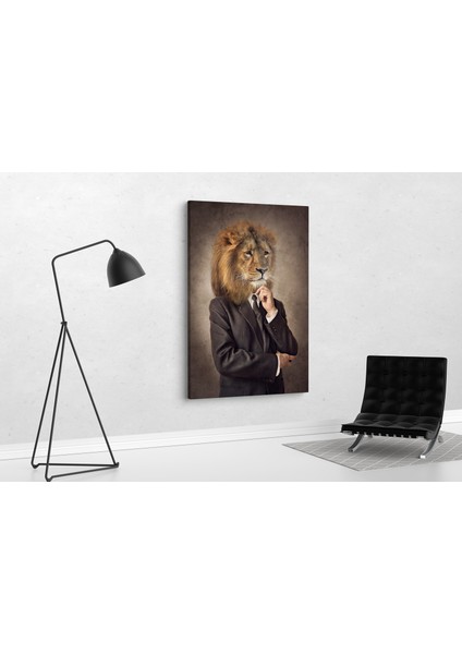 Aslan Kafa Kanvas Tablo