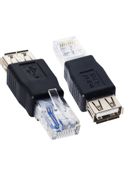 Rj 45 Erkek USB A Dişi Ethernet Çevirici Jack Fiş