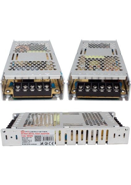 Powermaster PM-33020 5 Volt - 60 Amper Slim Metal Kasa Adaptör (P10 Paneller Için) modelleri