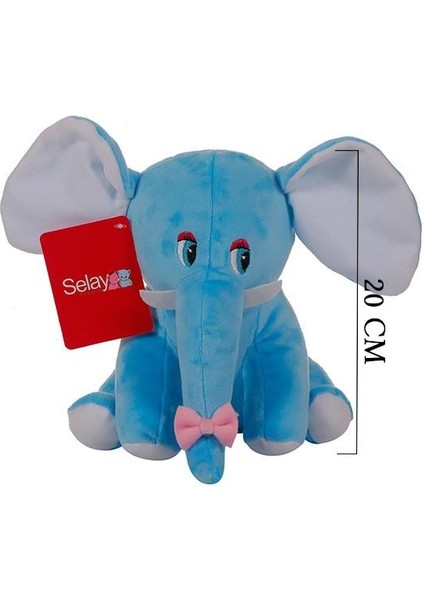 Peluş Fil Oyuncak 20 cm Mavi