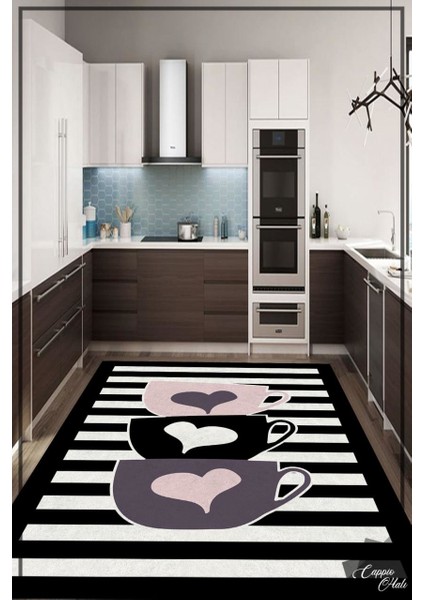 Gri Krem Eskitme Desenli Halı CP644