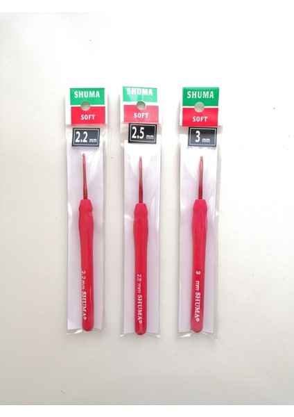 Red Serisi Silikon Saplı Tığ 2.2 mm + 2.5 mm + 3 mm