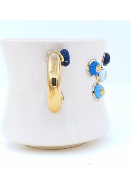 24 Ayar Altın Işlemeli Nazar Hayat Ağacı Desenli %100 El Yapımı Duble Türk Kahvesi Fincanı fiyatları