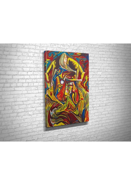 Jackson Pollock- Composition With Woman Kanvas Tablo fiyatları