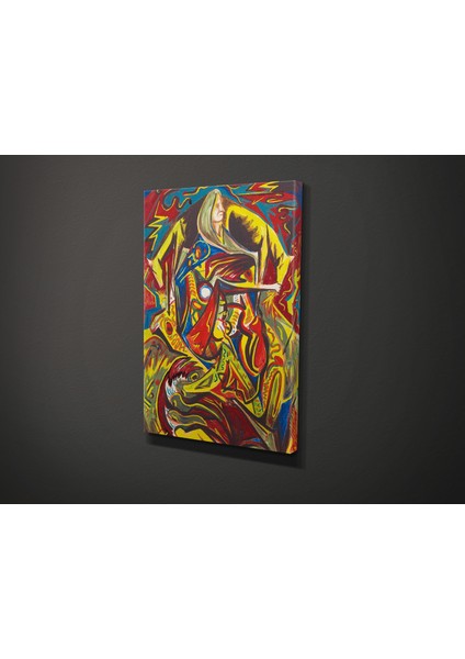 Jackson Pollock- Composition With Woman Kanvas Tablo modelleri