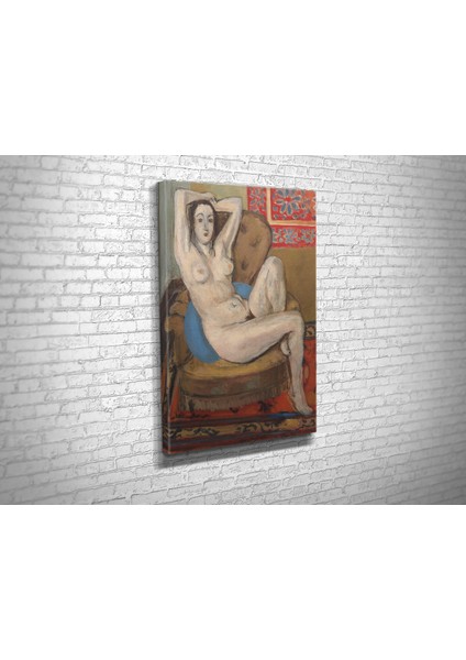 Henri Matisse- Nu Au Coussin Bleu Kanvas Tablo