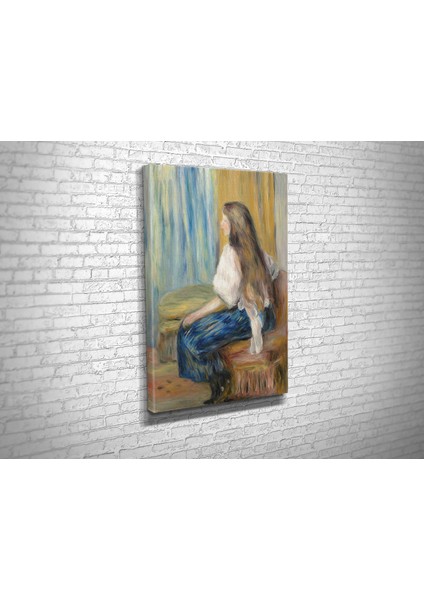 Pierre- Auguste Renoir- Femme Aux Longs Cheveux Kanvas Tablo modelleri