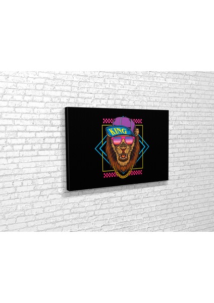 Retro Vintage Hip Hop Aslan Kanvas Tablo
