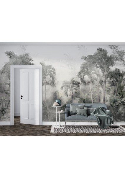 Sisli Tropikal Orman Manzarası Duvar Kağıdı